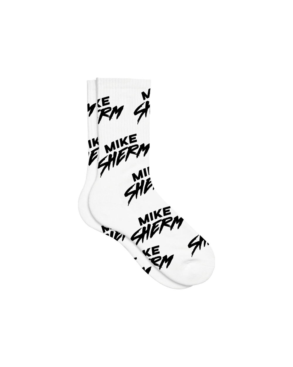 Mike Sherm Logo Socks (White)